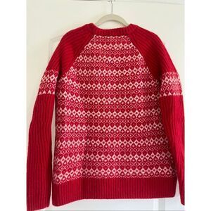 Duluth Trading Company Red Nordic sweater